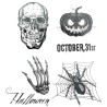 AUTOCOLLANT HALLOWEEN 4 MODEL ASSORTIS  AUTOCOLLANT HALLOWEEN 4 MODEL ASSORTIS
