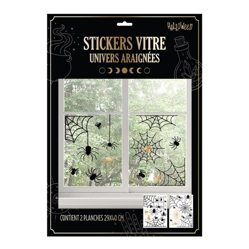 STICKER DE VITRE HALLOWEEN ARAIGNEES STICKER DE VITRE HALLOWEEN ARAIGNEES