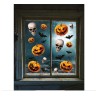 DECORATION HALLOWEEN VITRE CITROUILLE ET TETE DE MORT  DECORATION HALLOWEEN VITRE CITROUILLE ET TETE DE MORT