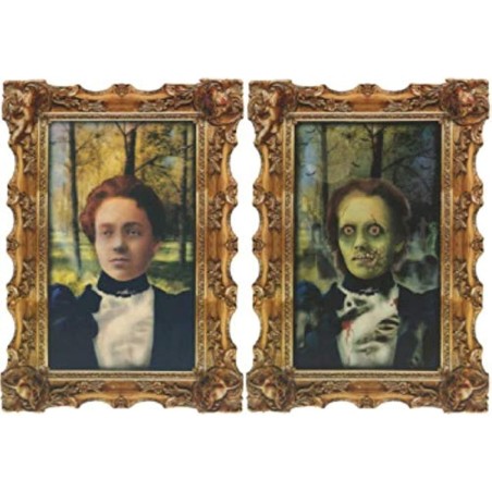 TABLEAU PORTRAIT DE FAMILLE HALLOWEEN HOLOGRAPHIQUE 30.4 X 41.9 CM