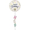 BALLON METALLIQUE  ROND BLANC AIRWALKER HAPPY BIRTHDAY MULTICOULEUR 60 X 170 CM  BALLON METALLIQUE  ROND BLANC AIRWALKER HAPPY BIRTHDAY MULTICOULEUR 60 X 170 CM