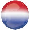 BALLON METALLIQUE ORBZ BLEU, BLANC, ROUGE 38 CM X 40 CM 