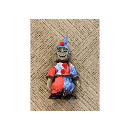 DECORATION HALLOWEEN POUPEE CLOWN PIERROT DEBOUT ANIMEE SON ET LUMIERE