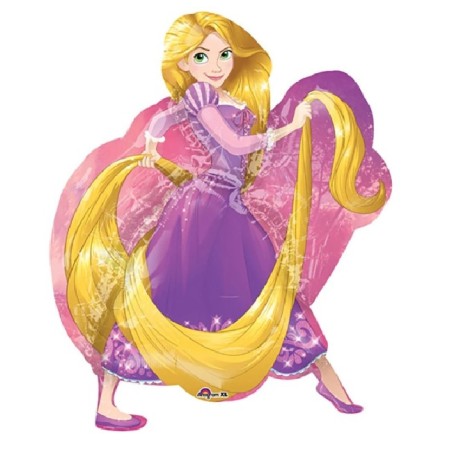 BALLON METALLIQUE RAIPONCE LONGUE CHEVELURE PRINCESSE DISNEY 66 X 78 CM