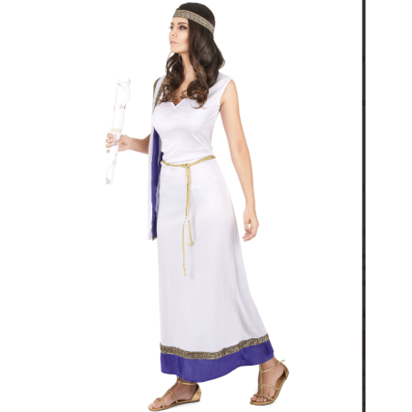 DEGUISEMENT FEMME ROMAINE LONGUE VIOLETTE TAILLE STANDARD 