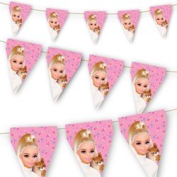 GUIRLANDE PAVILLONS FANIONS BARBIE 300 X 29 CM