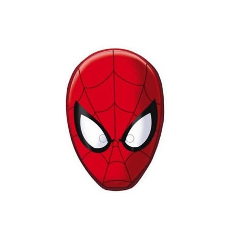 6 MASQUES SPIDERMAN EN CARTON 