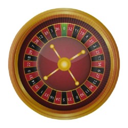 8 ASSIETTES CASINO ROULETTE 18 CM