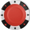 8 ASSIETTES CASINO COEUR TREFLE CARREAU PIQUE ROUGE NOIR ET BLANC 23 CM