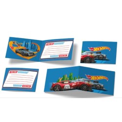 6 INVITATIONS HOT WHEELS 24 X 8 CM