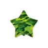 BALLON METALLIQUE ETOILE MILITAIRE CAMOUFLAGE VERT 46 CM
