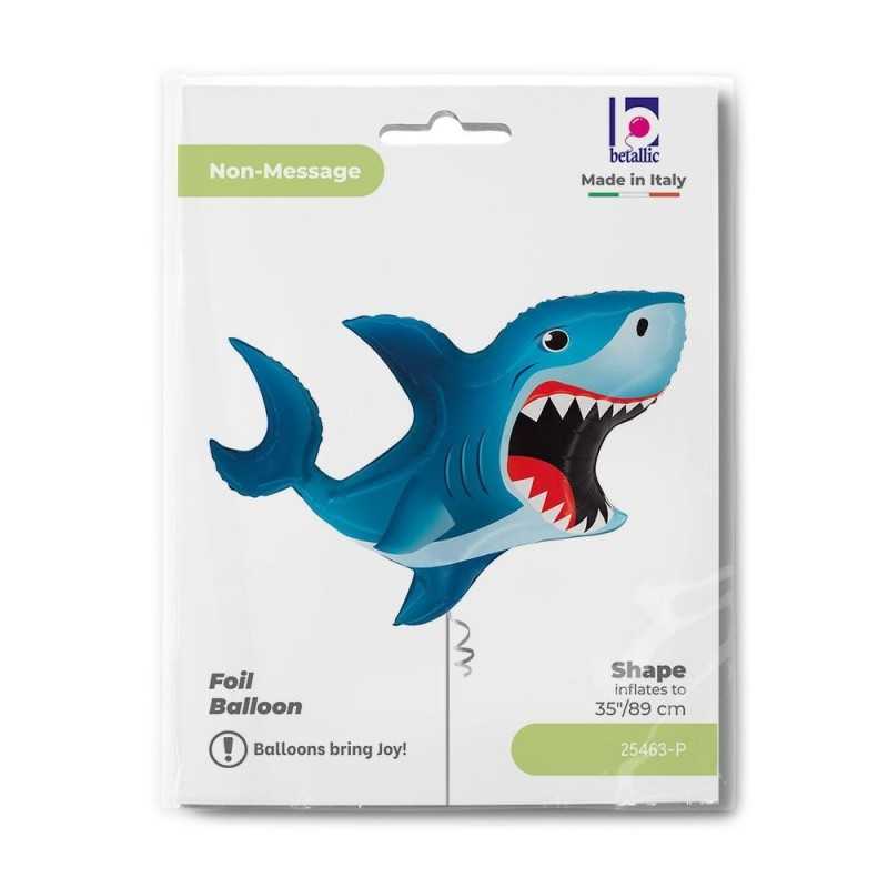 BALLON METALLIQUE REQUIN BOUCHE OUVERTE 89 CM