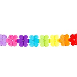 GUIRLANDE PAPIER FLEURS MULTICOLORES