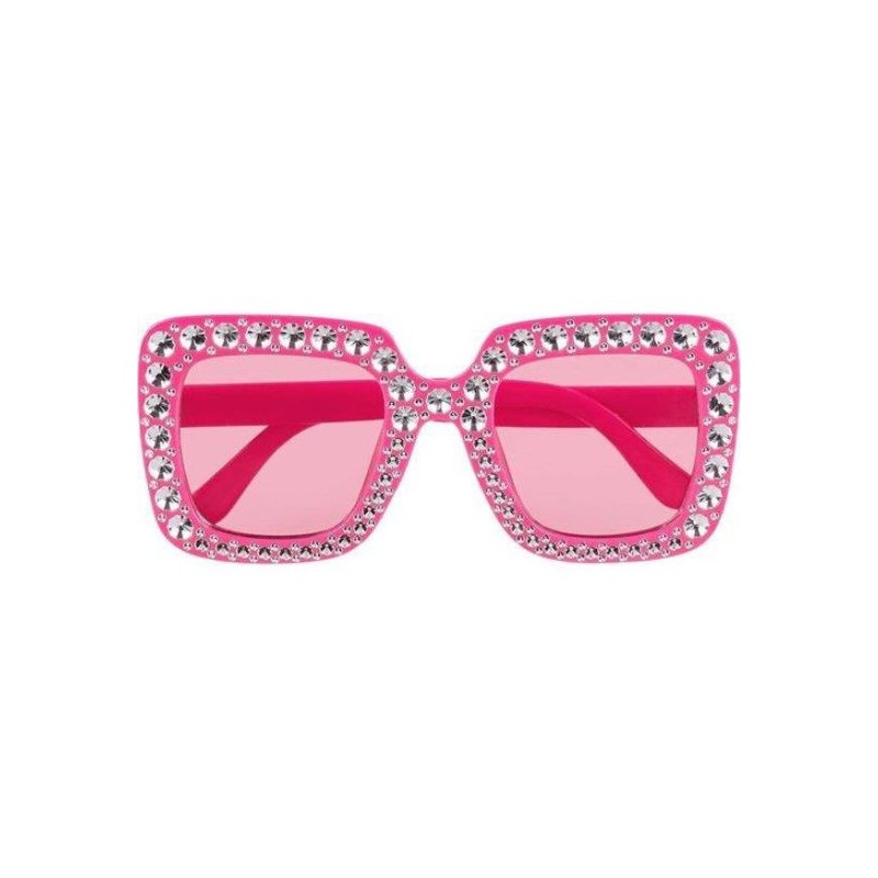 LUNETTE ROSE AVEC STRASS ARGENT  LUNETTE ROSE AVEC STRASS ARGENT
