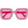 LUNETTE ROSE AVEC STRASS ARGENT  LUNETTE ROSE AVEC STRASS ARGENT