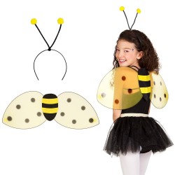 AILES + SERRE TETE ABEILLE ENFANT JAUNE ET NOIR