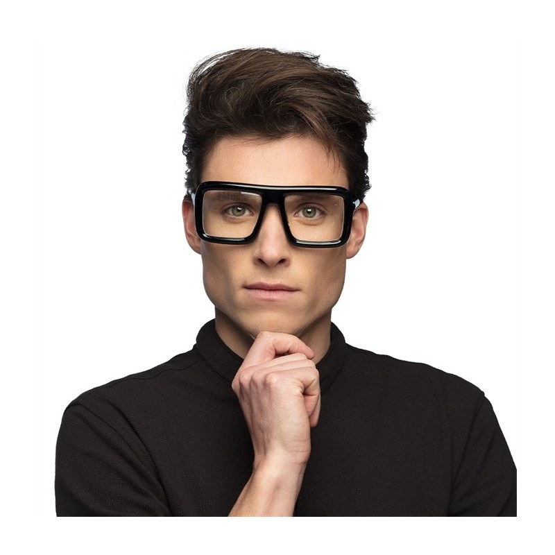 LUNETTES NOIRES CARREES EPAISSES LA HAUT LUNETTES NOIRES CARREES EPAISSES LA HAUT