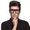 LUNETTES NOIRES CARREES EPAISSES LA HAUT LUNETTES NOIRES CARREES EPAISSES LA HAUT