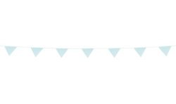 GUIRLANDE PAVILLONS OU FANIONS BLEU CIEL GLITTER PAILLETTES 6 METRES