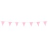 GUIRLANDE PAVILLONS  OU FANIONS ROSE CLAIR GLITTER PAILLETTES 6 METRES