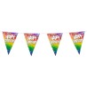 GUIRLANDE PAVILLONS OU FANIONS HAPPY BIRTHDAY RAINBOW MULTICOLORES 6 METRES GUIRLANDE PAVILLONS OU FANIONS HAPPY BIRTHDAY RAINBOW MULTICOLORES 6 METRES
