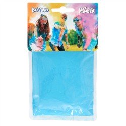1 SACHET DE POUDRE FESTIVAL HOLI FLUO COULEUR BLEU SACHET 70 G