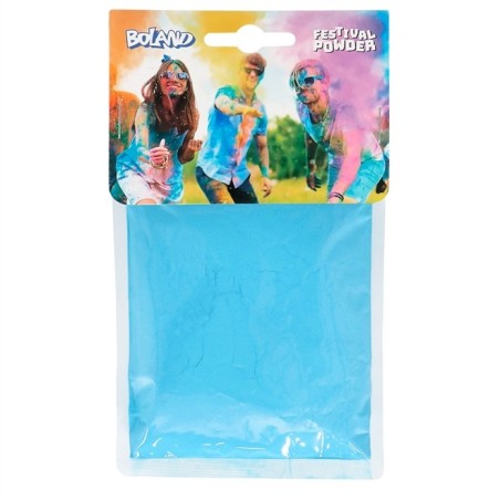 1 SACHET DE POUDRE FESTIVAL HOLI FLUO COULEUR BLEU SACHET 70 G
