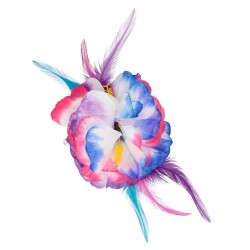 FLEURS HAWAI A CHEVEUX HIBISCUS BLEU VIOLET ET ROSE