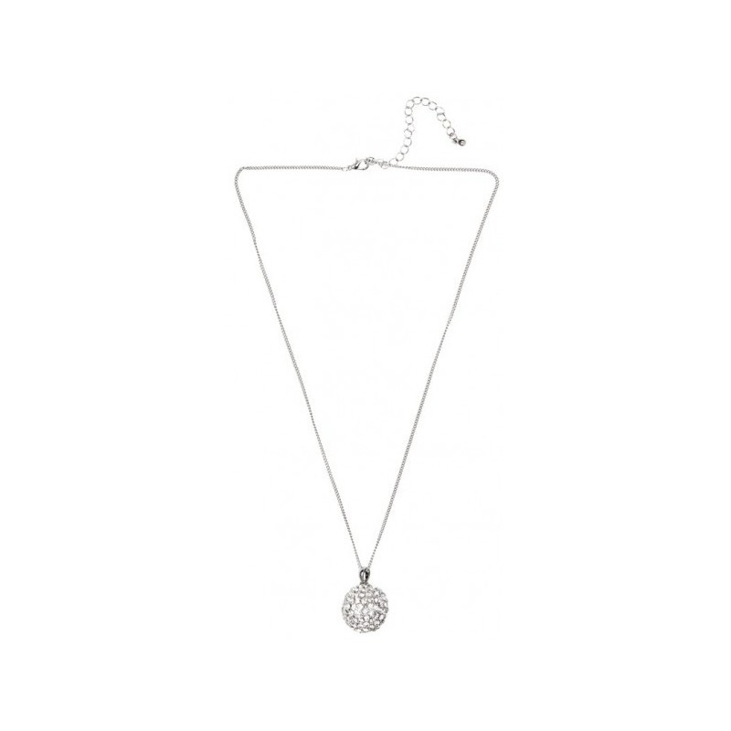 COLLIER AVEC BOULE STRASS ARGENT COLLIER AVEC BOULE STRASS ARGENT
