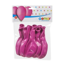 10 BALLONS ROSE FUSHIA  007 BIO LATEX 28-30 CM 