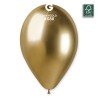 5 BALLONS BIO LATEX COULEUR SHINY OR 33 CM 
