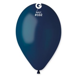 10 BALLONS NAVY MARINE LATEX 30CM
