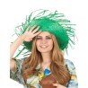 CHAPEAU DE PAILLE HAWAI COULEUR VERT