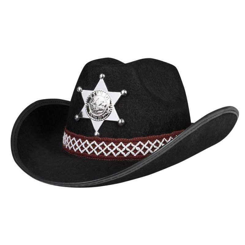 CHAPEAU DE SHERIF COWBOY WESTERN ROUGE BLANC MARRON ROSE OU NOIR