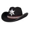 CHAPEAU DE SHERIF COWBOY WESTERN ROUGE BLANC MARRON ROSE OU NOIR