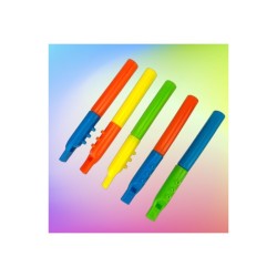 5 FLUTES COULEURS ASSORTIES - GADGETS POUR PINATA OU SAC CADEAU