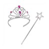 BAGUETTE DE FEE MAGIQUE + DIADEME PRINCESSE ISABELLE ARGENT PIERRES STRASS ROSE BAGUETTE DE FEE MAGIQUE + DIADEME PRINCESSE ISABELLE ARGENT PIERRES STRASS ROSE