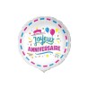 BALLON METALLIQUE ROND 48 CM JOYEUX ANNIVERSAIRE MULTICOLORE BALLON METALLIQUE ROND 48 CM JOYEUX ANNIVERSAIRE MULTICOLORE