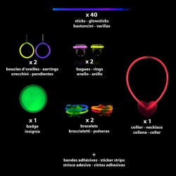 48 ACCESSOIRES  FLUO GLOW STICK COSTUME