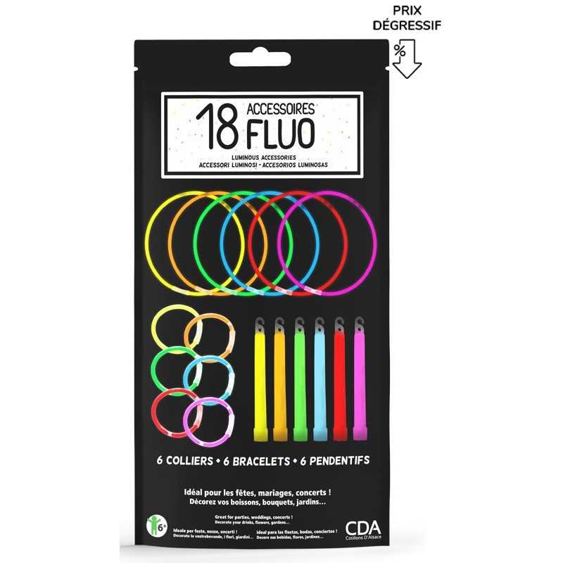 18 ACCESSOIRES FLUO GLOW STICK 