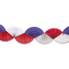 GUIRLANDE EVENTAIL TRICOLORE BLEU BLANC ROUGE 3 METRES GUIRLANDE EVENTAIL TRICOLORE BLEU BLANC ROUGE 3 METRES