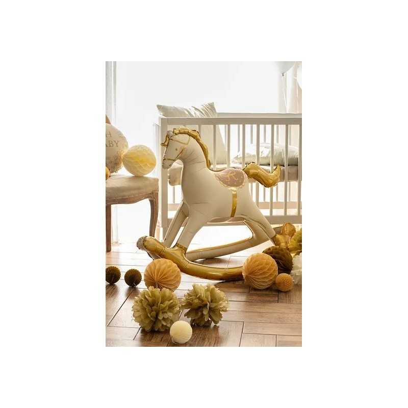 BALLON METALLIQUE CHEVAL A BASCULE GONFLAGE AIR 106 X 86 CM