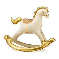 BALLON METALLIQUE CHEVAL A BASCULE GONFLAGE AIR 106 X 86 CM