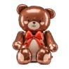 BALLON METALLIQUE OURS MARRON NOEUD ROUGE GONFLAGE AIR 84 X 75 CM BALLON METALLIQUE OURS MARRON NOEUD ROUGE GONFLAGE AIR 84 X 75 CM