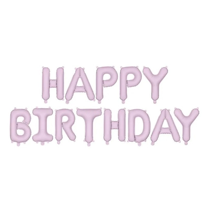 GUIRLANDE BALLONS METALLIQUES GONFLAGE AIR HAPPY BIRTHDAY LILAS 340X35 CM GUIRLANDE BALLONS METALLIQUES GONFLAGE AIR HAPPY BIRTHDAY LILAS 340X35 CM