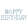 GUIRLANDE BALLONS METALLIQUES GONFLAGE AIR HAPPY BIRTHDAY BLEU CIEL 340X35 CM