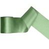 RUBAN SATIN VERT EUCALYPTUS OU SAUGE 100 MM X 25 M