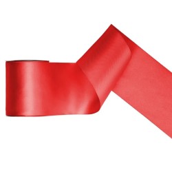 RUBAN SATIN ROUGE  100 MM X 25 M