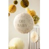 BALLON METALLIQUE ROND OH BABY BLANC CREME 35 CM GONFLE BALLON METALLIQUE ROND OH BABY BLANC CREME 35 CM GONFLE