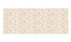 NAPPE POLY COTON HYDROPHOBE BEIGE AVEC FLEURS 120 X 180 CM